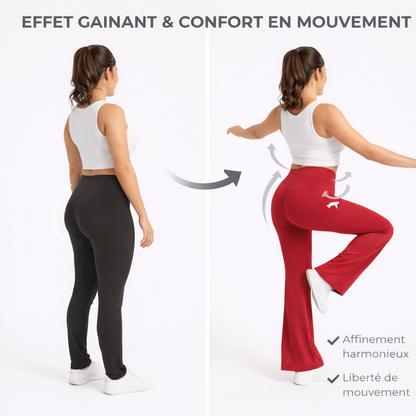 Legging de Sport Évasé Taille Haute – Effet Gainant & Liberté de Mouvement | ParadiseHoop