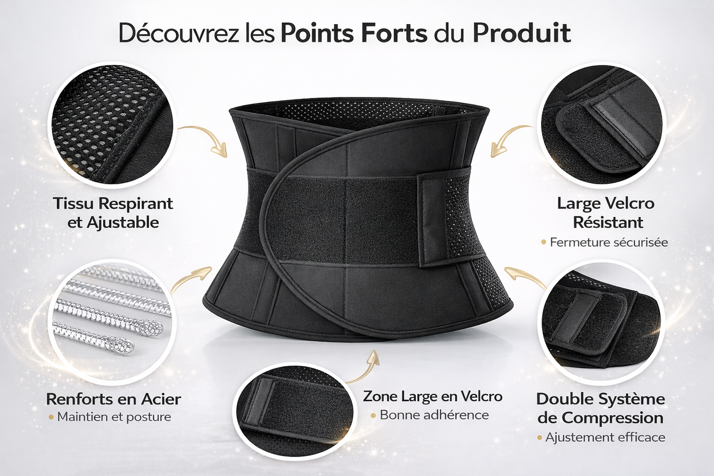 Gaine Gainante Ajustable – Maintien & Silhouette Sculptée | ParadiseHoop